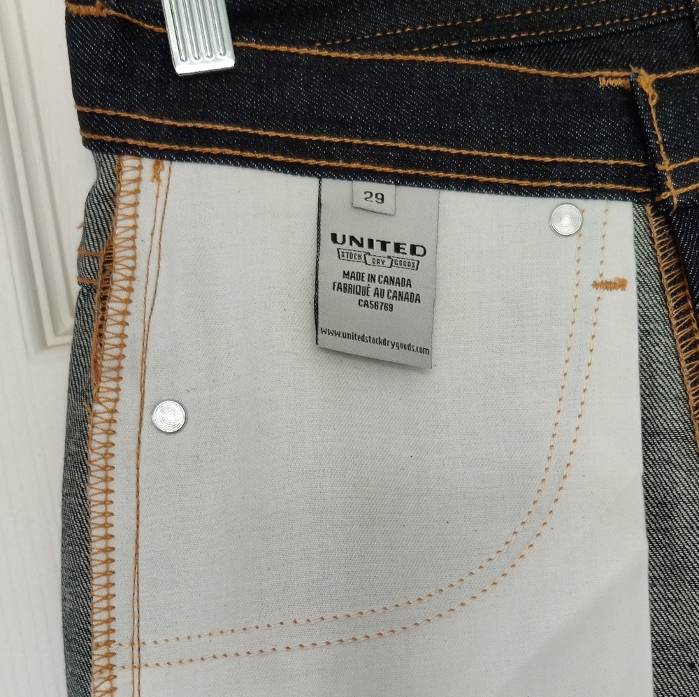 United Stock Dry Goods Men's Size 29 Selvedge Denim Jeans - Picture 5 of 6